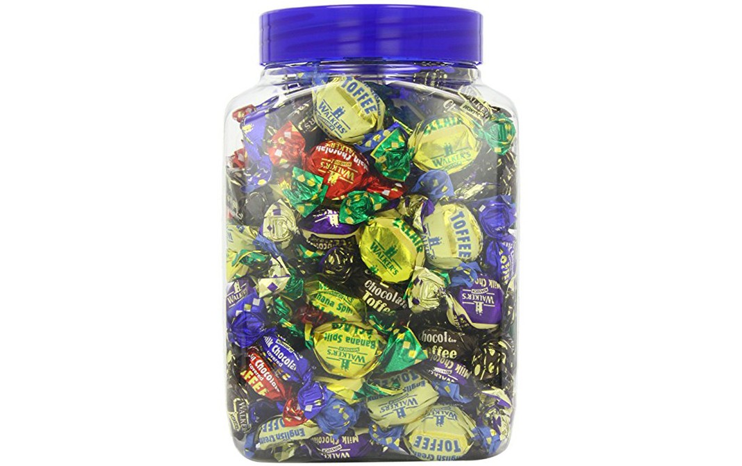 Walkers Nonsuch Assorted Toffees And Chocolate Eclairs   Plastic Jar  1.25 kilogram